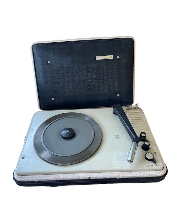 Tourne-disque/platine vinyle portable néerlandais Hornyphon/Philips - France