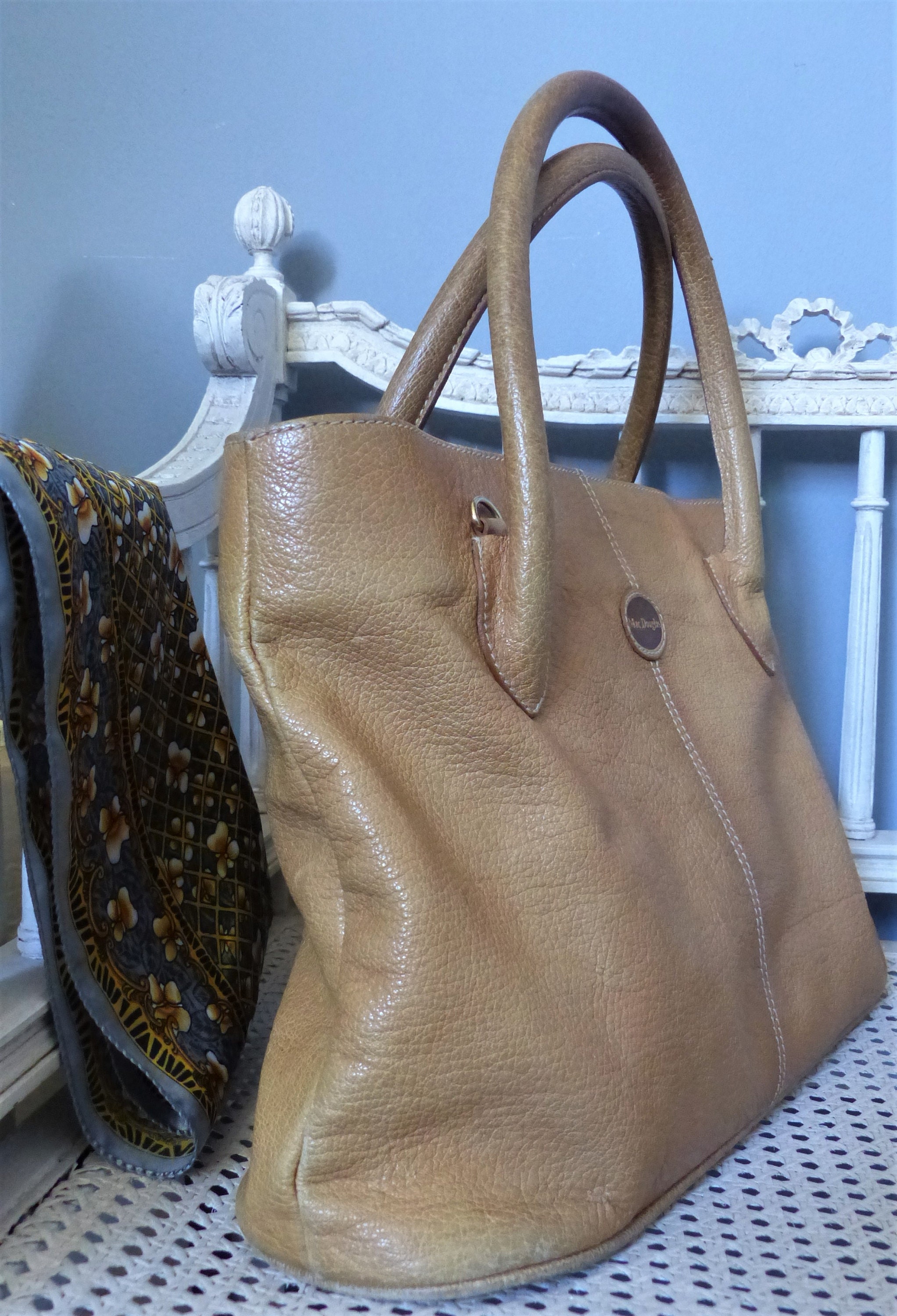 Sac à Main Vintage MAC DOUGLAS En Cuir Authentique - Noir - Occasion - Style épaule