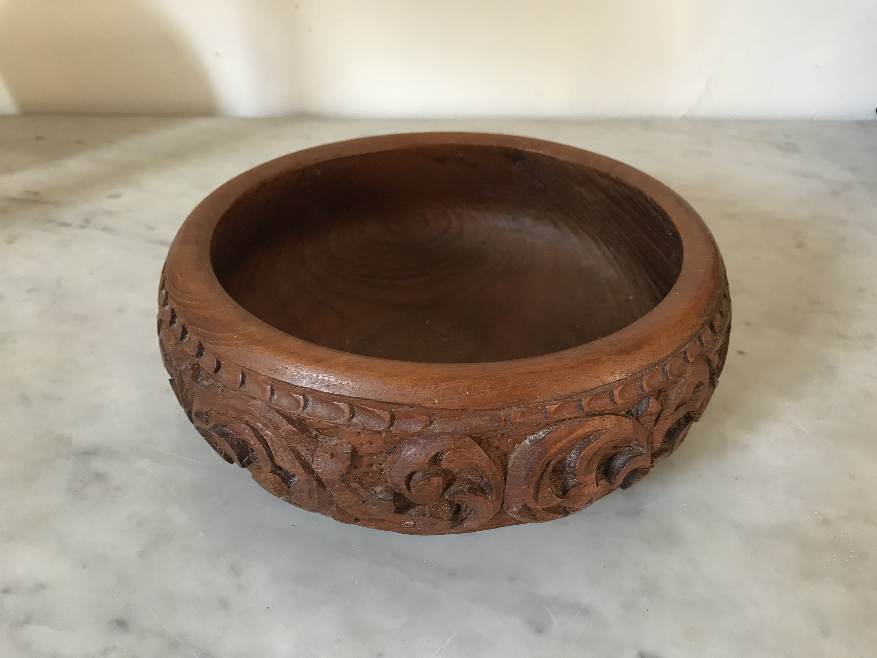 Vide Poche en Bois Sculpté Années 50 Artisanat Français