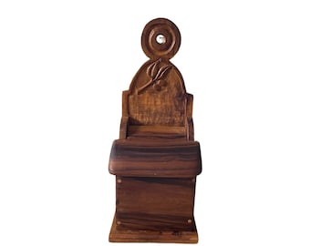 Vintage handcrafted olive wood box