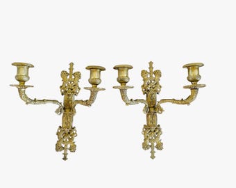 Antieke set wandkandelaars
