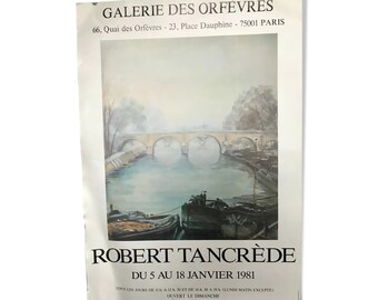 Originales Ausstellungsplakat eines französischen Malers von 1981