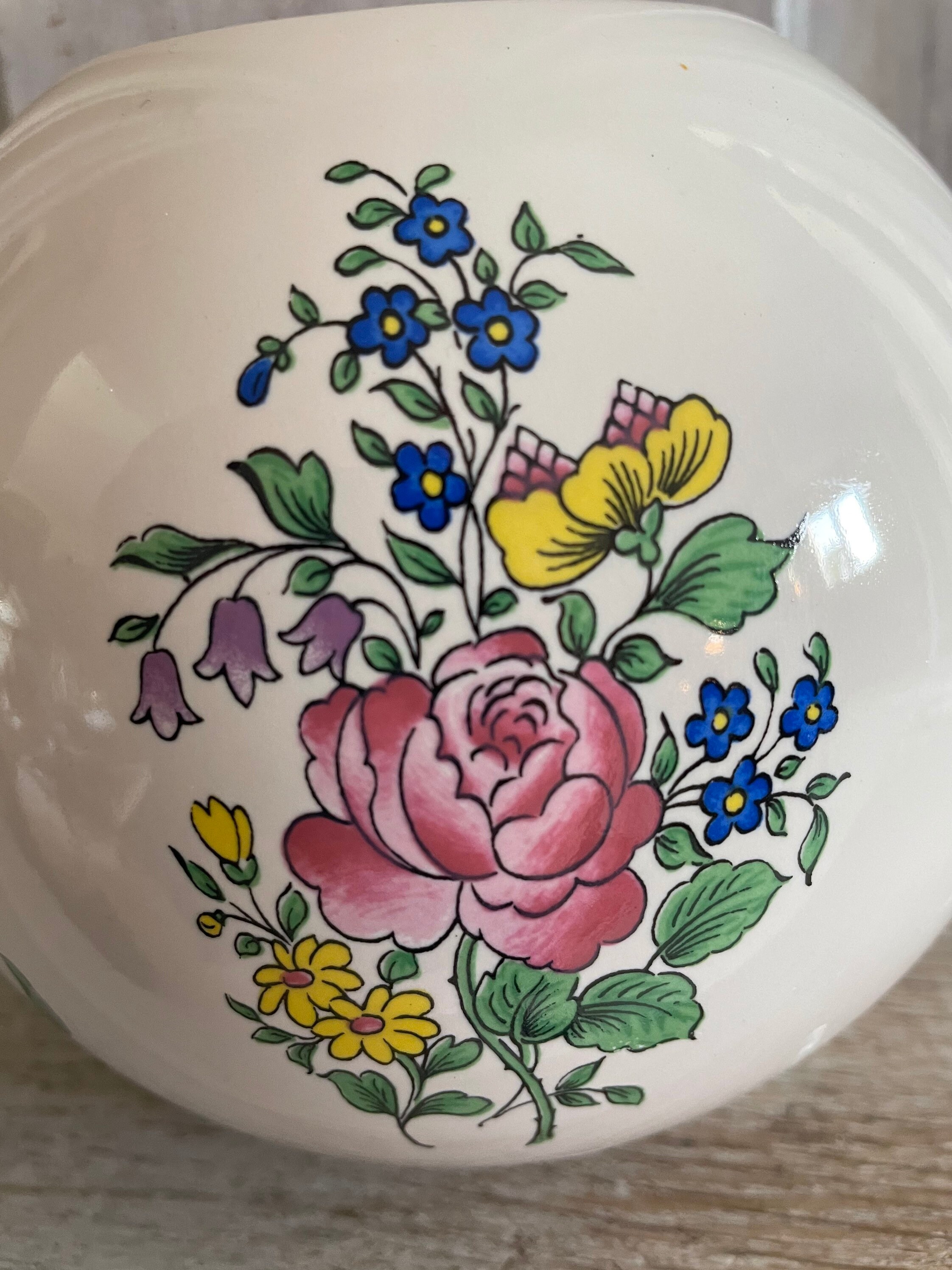 フランス リュネヴィル陶器のアンティーク球形花瓶 - Etsy 日本