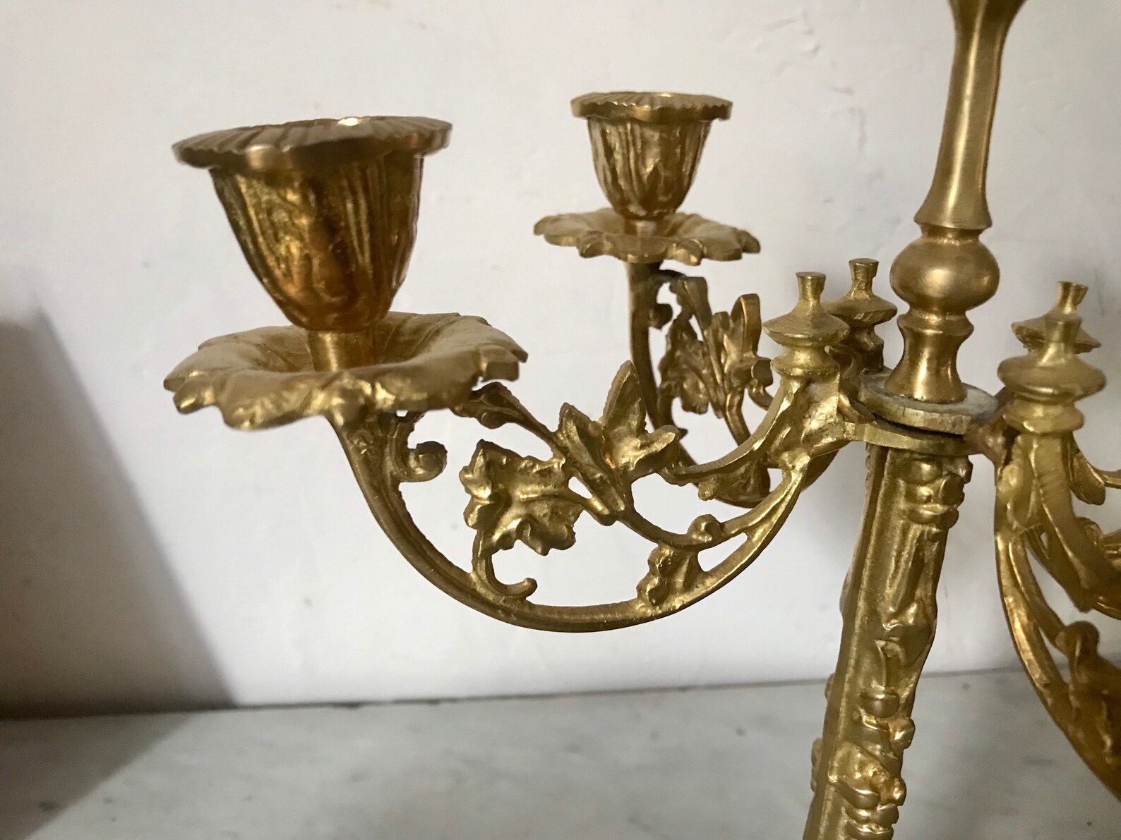 Ancienne Paire de Chandelier en bronze doré Etsy France