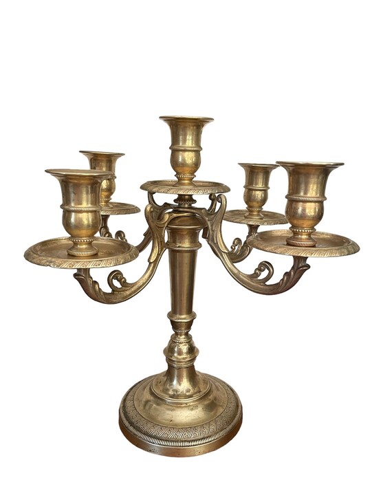 Ancien chandelier en bronze doré Art nouveau Etsy France