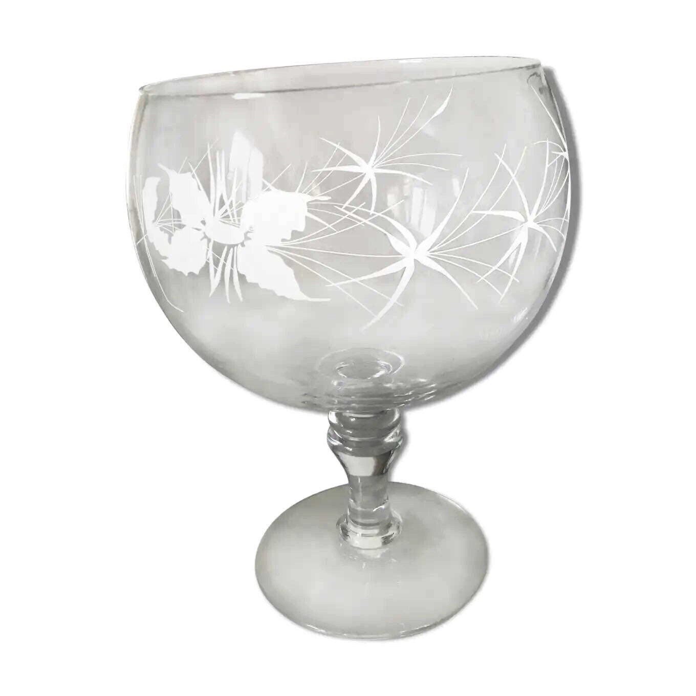 Coupe Bonbonnière Vintage Gravée de Fleurs