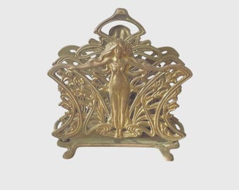 Antique Art Nouveau bronze letter sorter