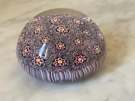 硫黄ミルフィオリペーパーウェイトALTムラーノヴィンテージ - Etsy 日本