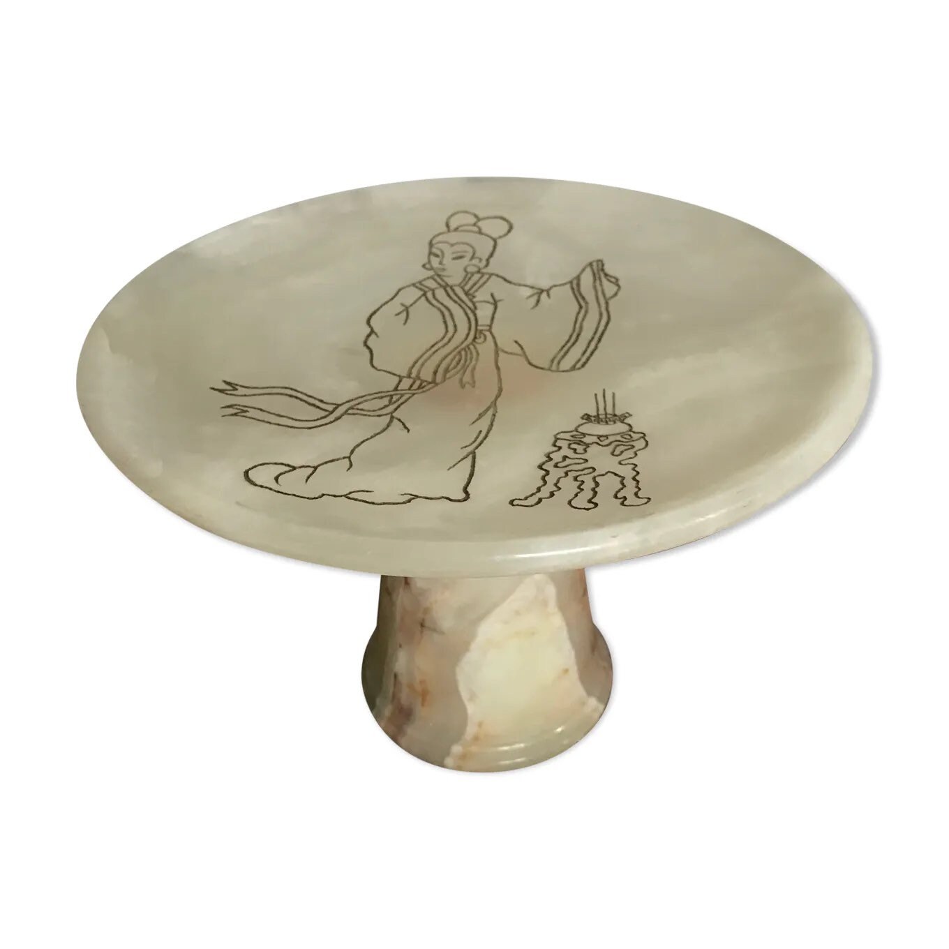 Coupe Vide-Poches Geisha en Onyx Vintage