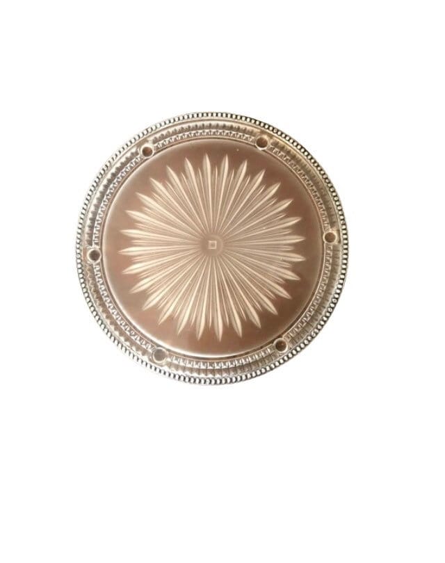 Ancien Dessous de Plat en Cristal Moulé Art Déco