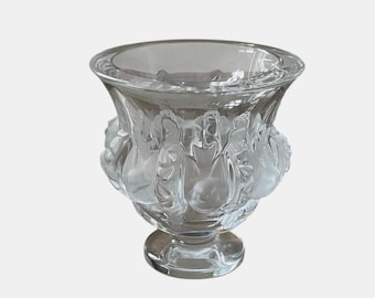 ラリッククリスタル花瓶スズメ装飾ダンピエールモデルヴィンテージ