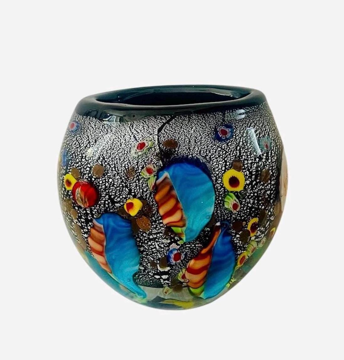 ヴィンテージ ムラーノ ミルフィオーリ 花瓶 - Etsy 日本