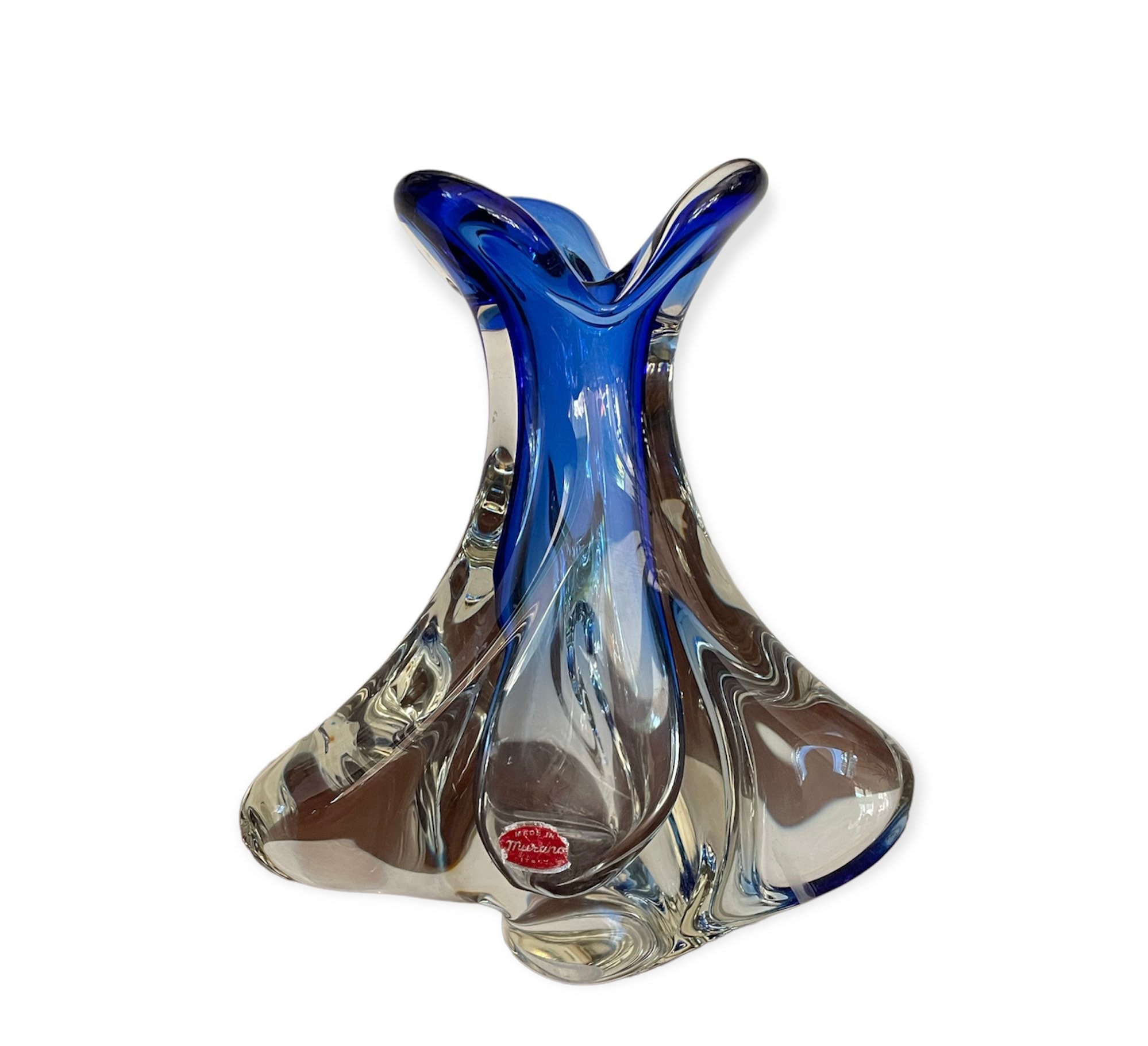 Vase mouchoir danois vintage en verre, années 1970 - En vente sur France