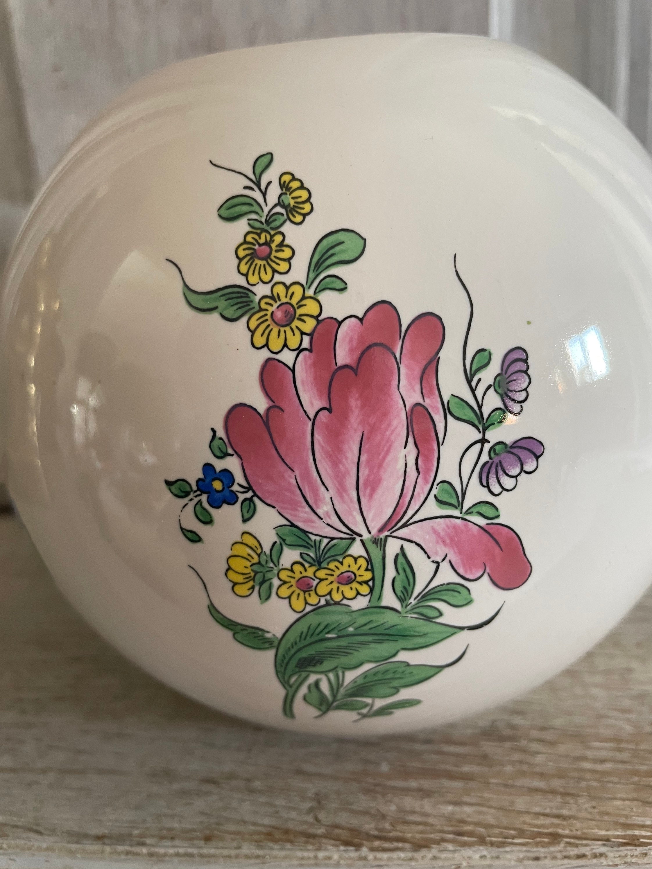 フランス リュネヴィル陶器のアンティーク球形花瓶 - Etsy 日本