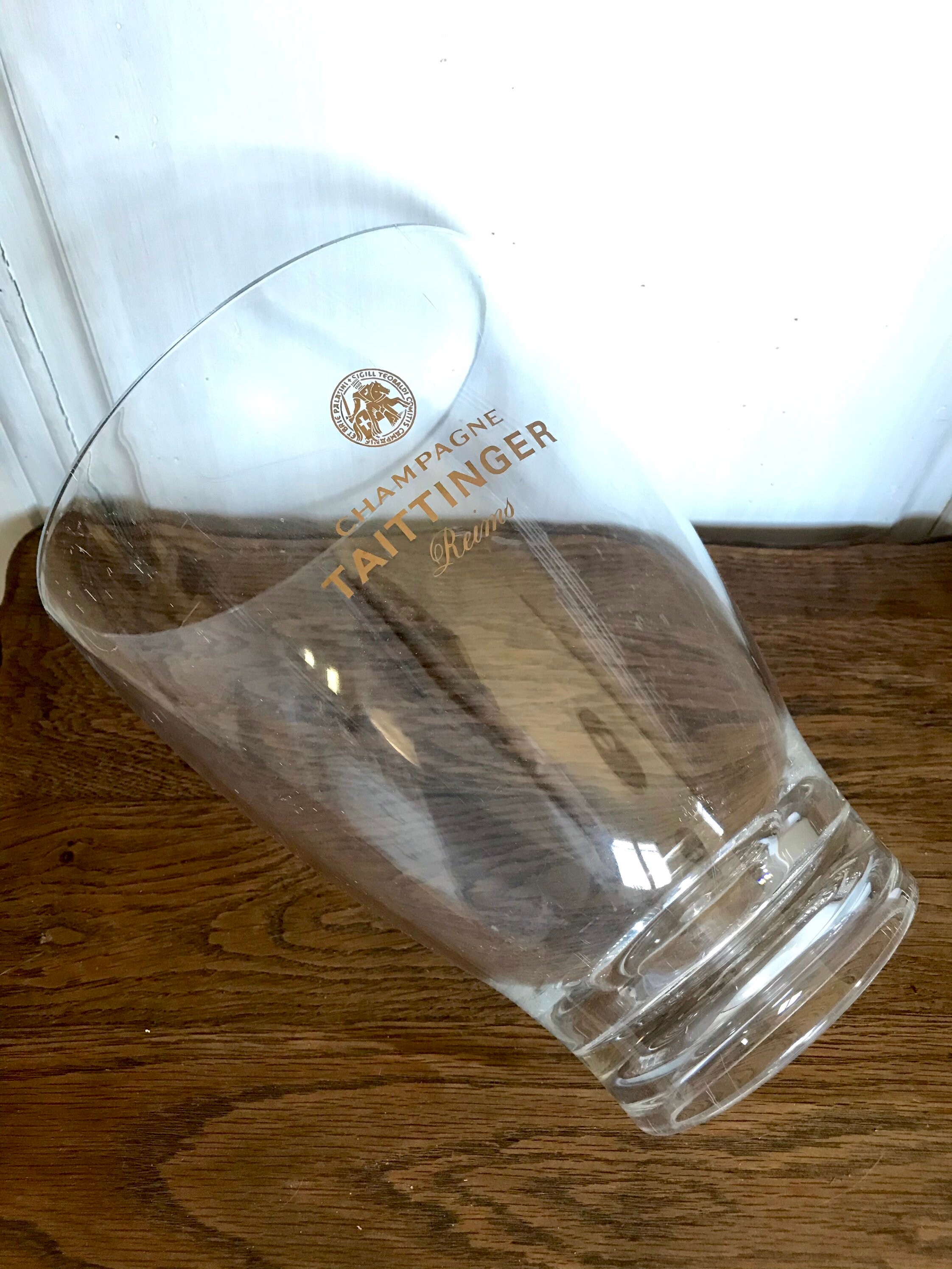 Seau à Champagne Taittinger Ancien – Laiton Argenté – Années 1920-1949