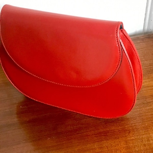 80&#39;s leather clutch handbag