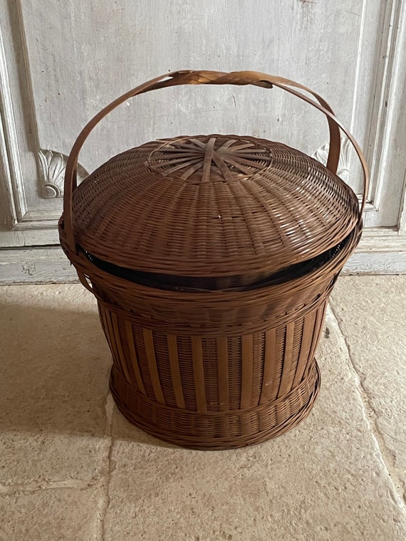 ヴィンテージ の籐あみのバスケット ヴィンテージ の籐あみのバスケット 【公式通販】