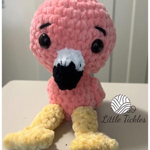 FLAMINGO Amigurumi, Crochet Flamingo Plush, Pink Bird, crocheted flamingo, Plushie, Flamingo themed baby shower, Flamingo birthday gift