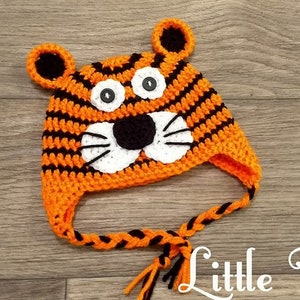 Crochet Tiger hat, Crochet baby Beanie, Orange hat, newborn baby hat, Photo sessions, animal baby hats,  orange beanie