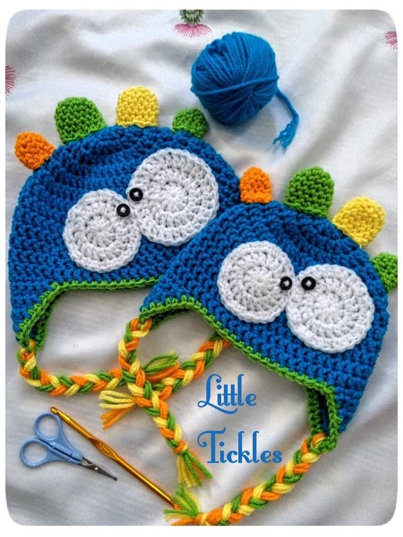 Monster Crochet hat, Monster Beanie, toddler, newborn photo session, blue crochet hat, scary hat, winter hat, Halloween Hat, Christmas Hat