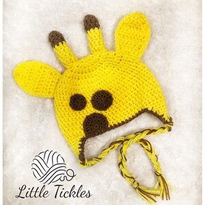 Giraffe Crochet hat for babies and toddlers, Giraffe Crochet hat, Baby Crochet hat, Yellow Crochet hat, Jungle animal hat, baby diaper cover