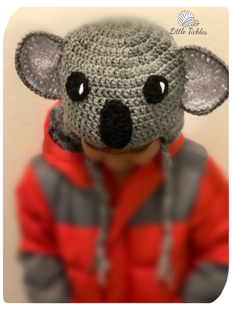 Koala Crochet Hat Baby Boys Crochet Beanies Koala Bear Etsy