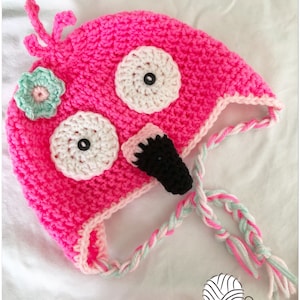 Flamingo Crochet hat, Pink flamingo Beanie, newborn hat, toddler beanie, newborn photo props, winter hat, baby accessories, Baby Girl Prop