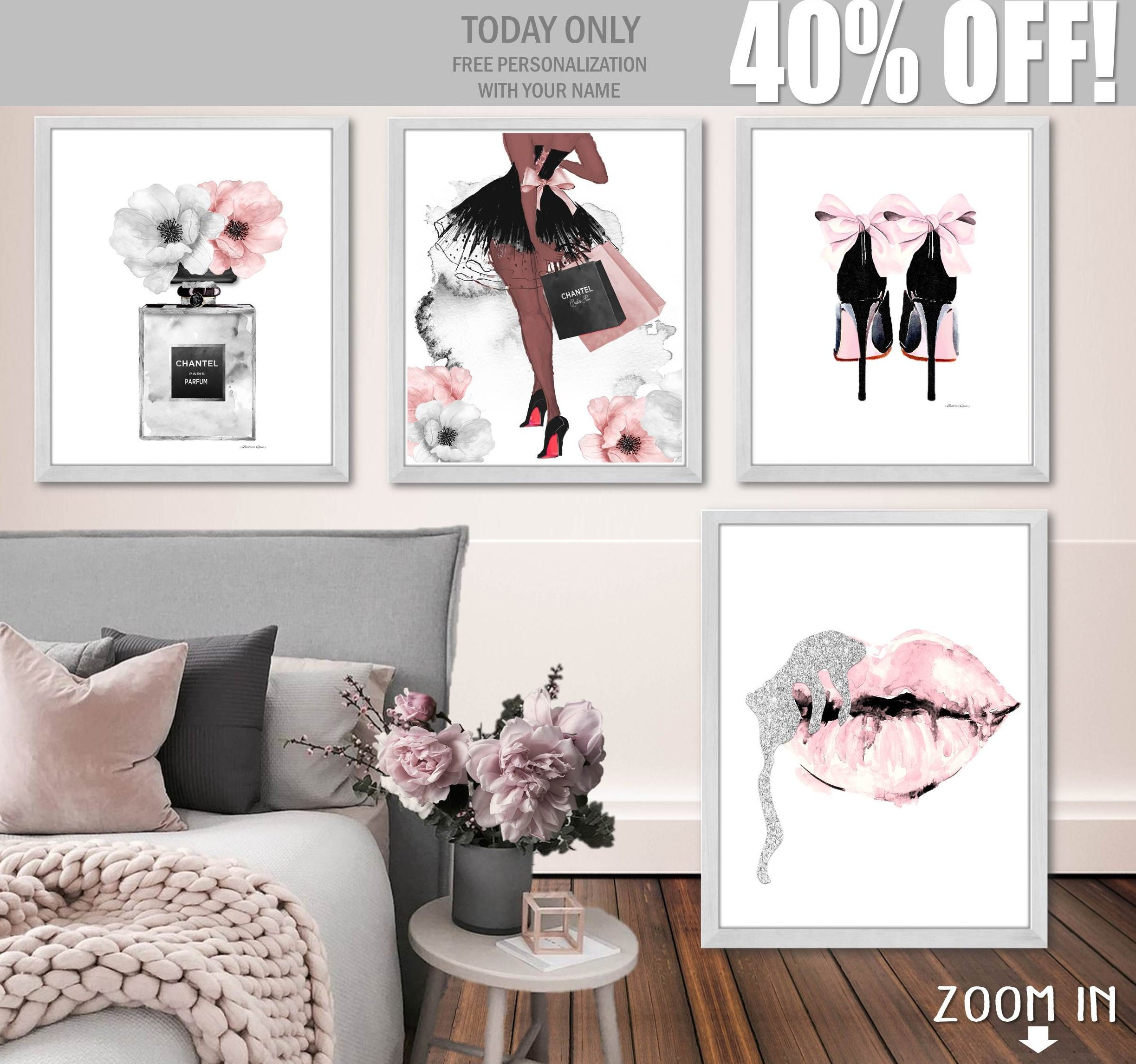 Fashion Art Set Fashion Wall Art Digital Download Fashion Etsy