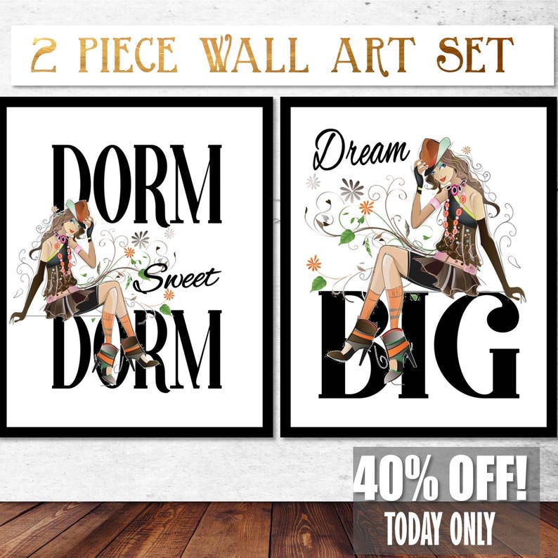 Funny Dorm Decor Funny Dorm Wall Art Dorm Sweet Dorm Dorm Etsy