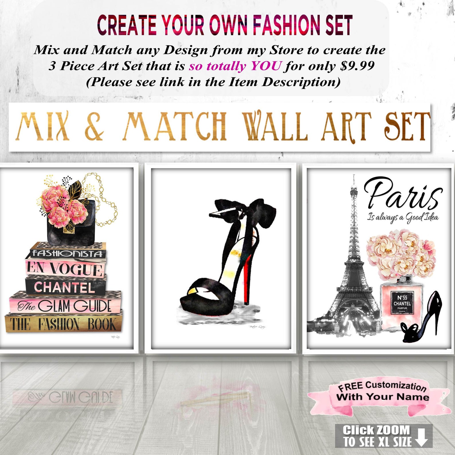 Gold Pink Wall Art 2018 Wall Art 2018 Art Print Paris Art Etsy