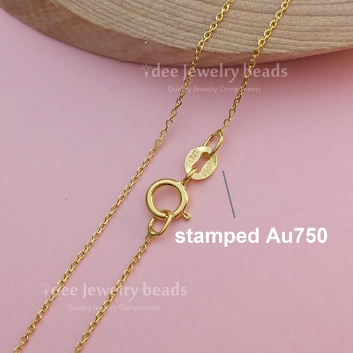Solid Real 18k Italy Yellow Gold Chain 
