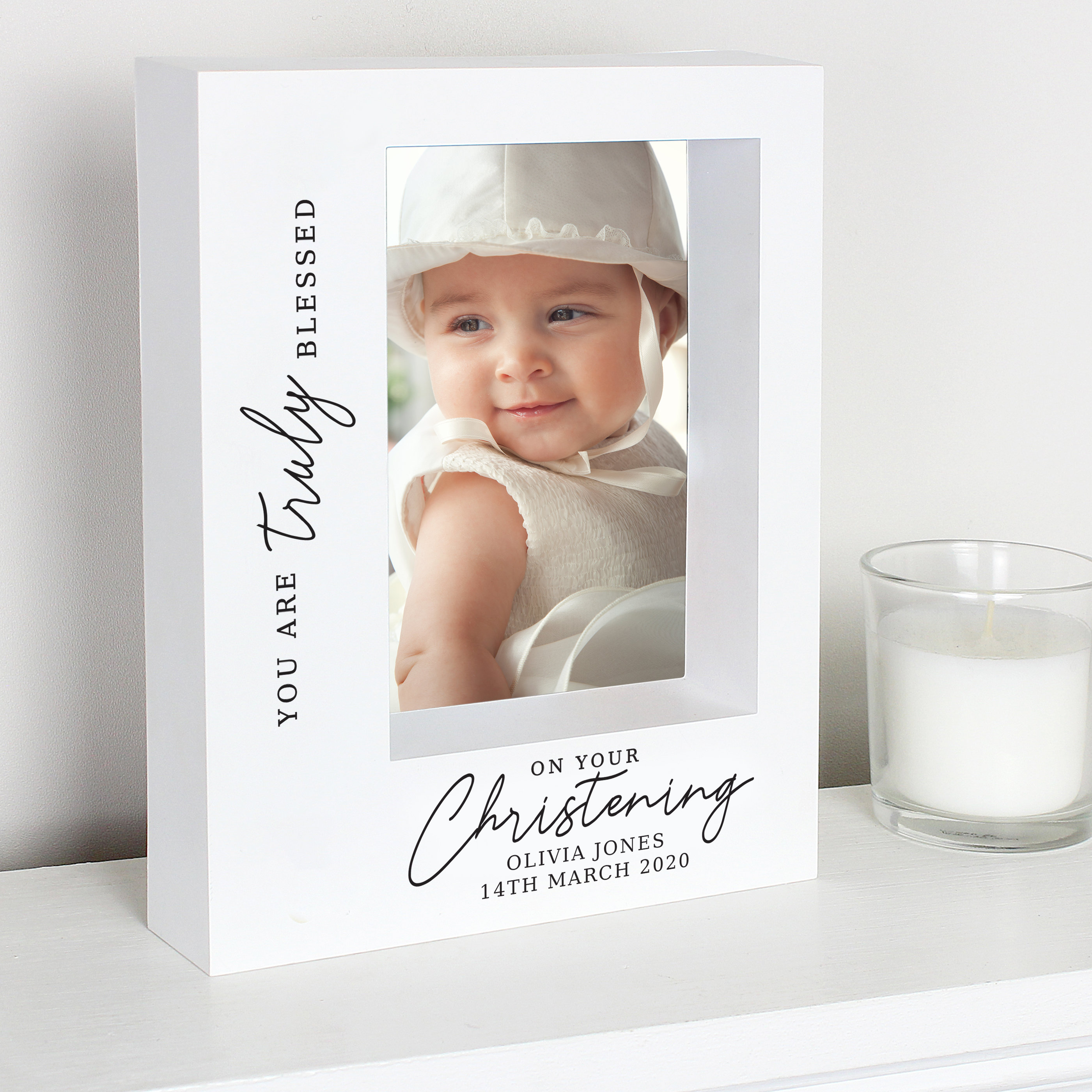 Personalised Christening 5x7 Box Photo Frame. Christening Etsy