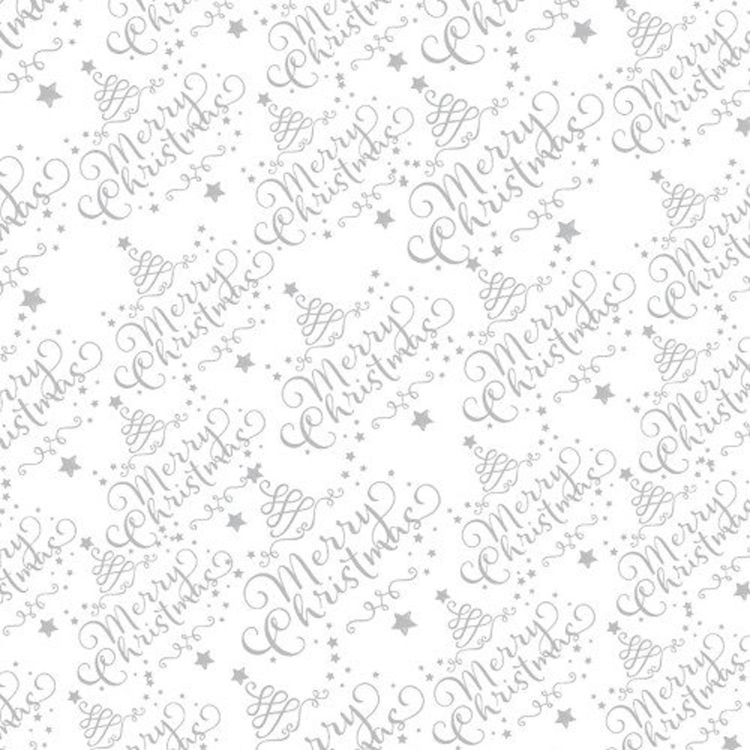 Merry Christmas Cellophane Wrapping Paper. Silver Writing. Etsy UK