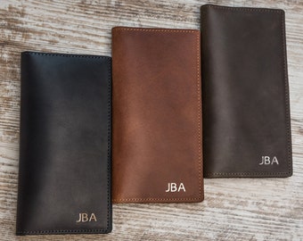 Personalized leather cash envelope wallet and money organizer. Your budget system and financial planner. Anniversary gift, Father Day gift