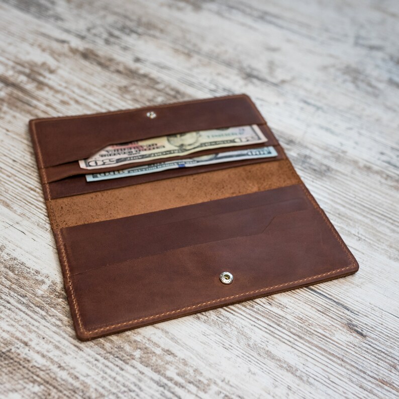Personalized Leather Cash Envelope Wallet and Money Organizer. Etsy