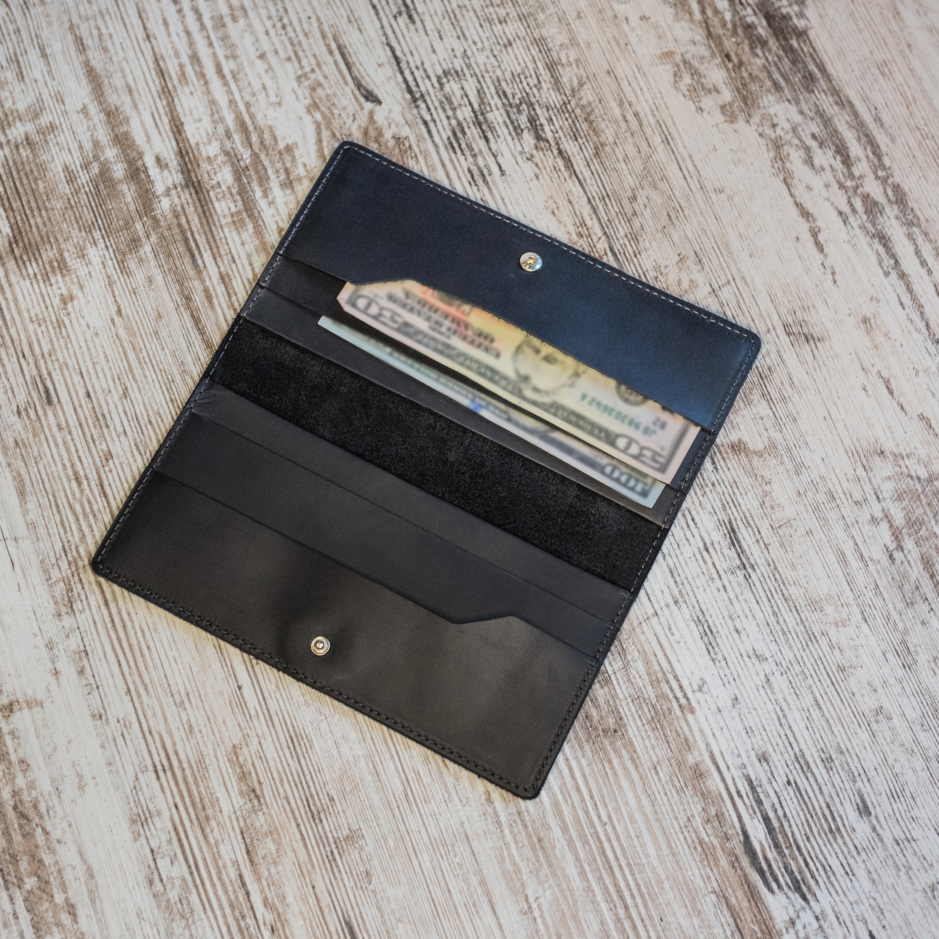 Personalized Leather Cash Envelope Wallet and Money Organizer. Etsy