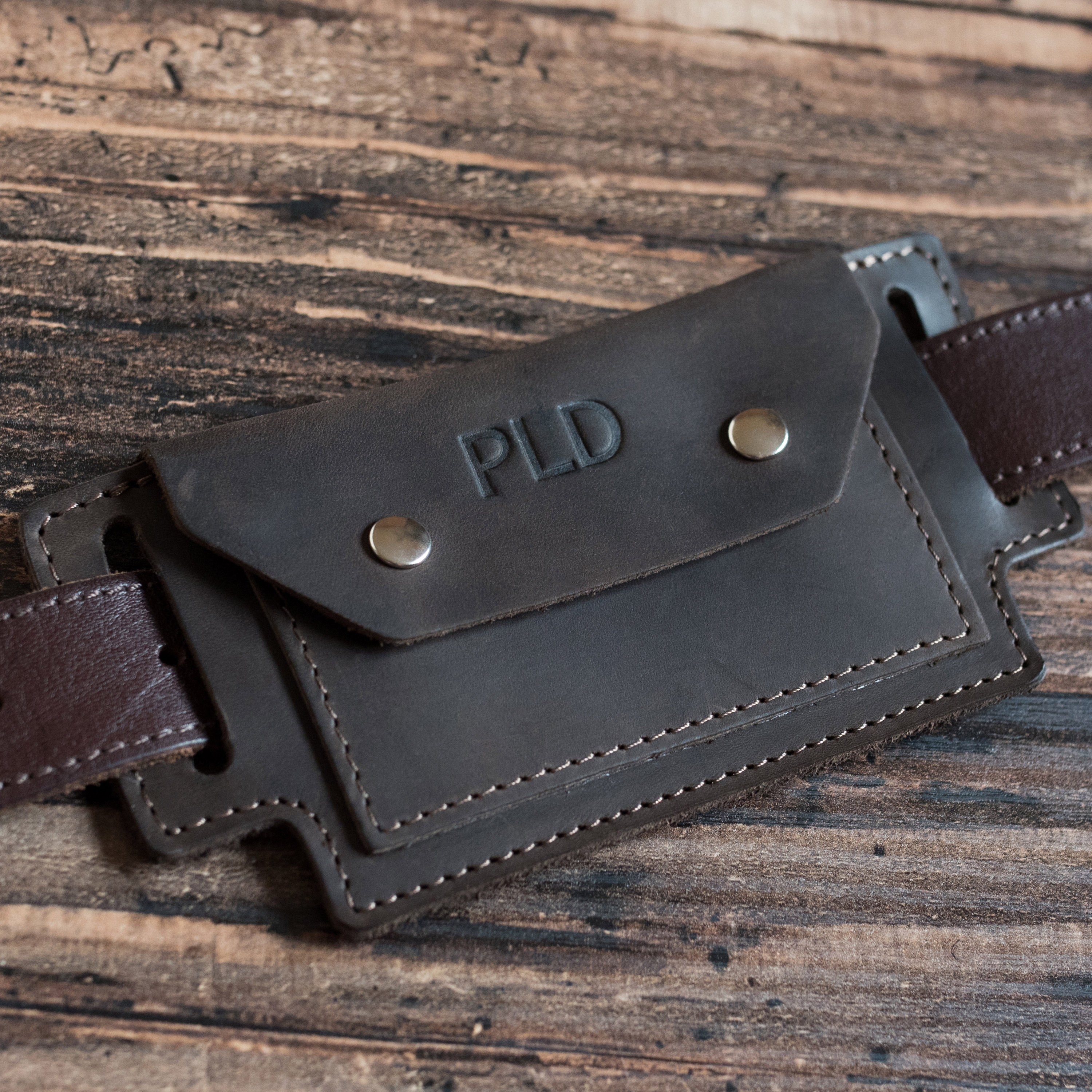 Handcrafted Leather Belt Wallet - Stylish Travel Pouch, Waist Wallet for Men, Small Card Holder, Secure Anti-Theft Design - Practical Gift