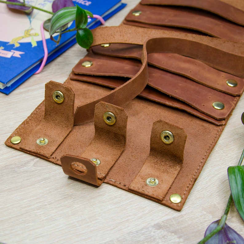 Travel Jewelry Case Organizer Jewelry Leather Jewelry Roll Etsy