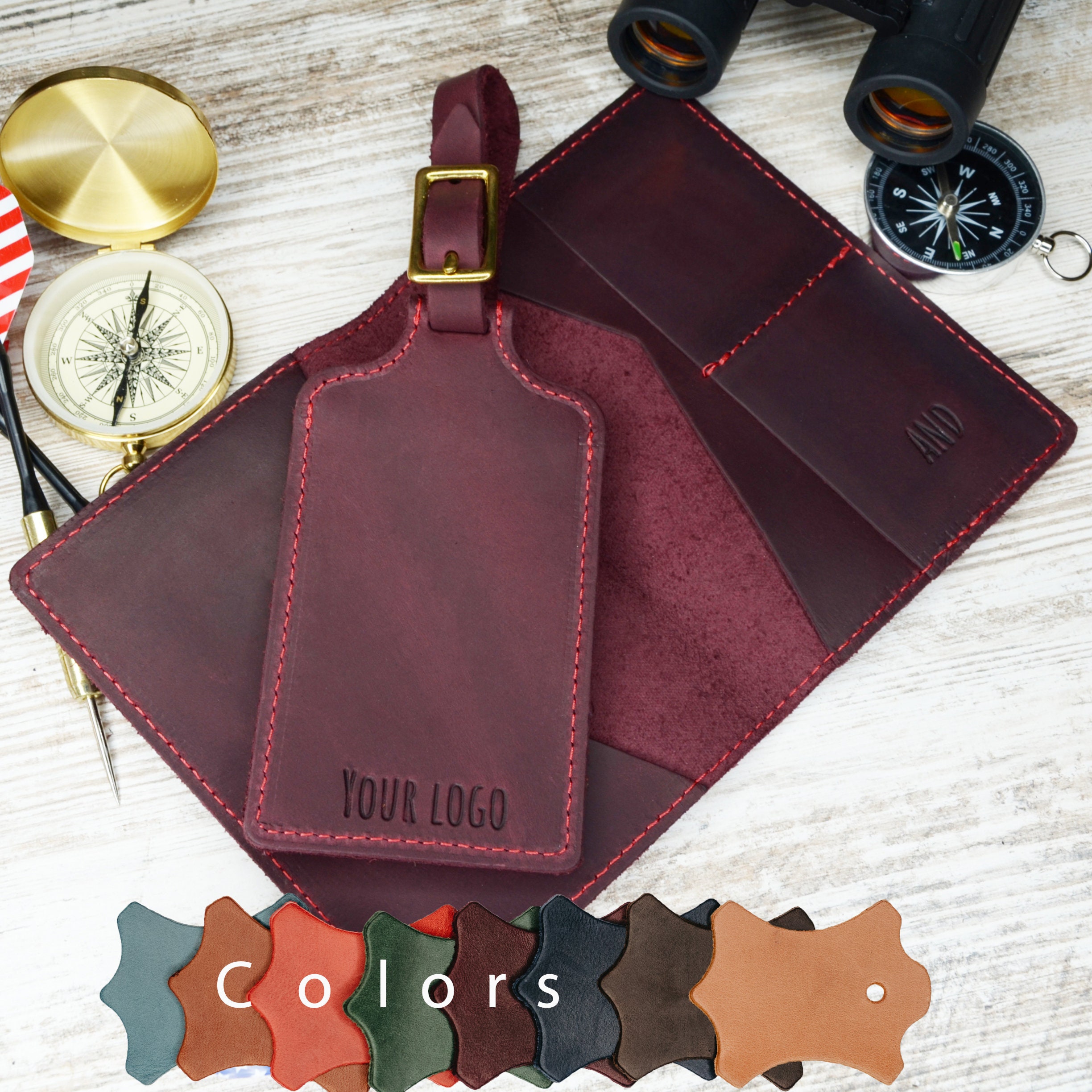 Custom luggage tag and passport holder Personalized Etsy