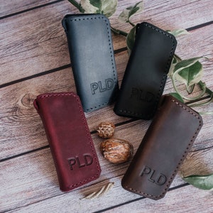 Personalisierter Leder Schlüsselhalter, Schlüsseletui, Schlüsselhalter - Hält 4 Schlüssel - Unisex Geschenk für jeden Anlass
