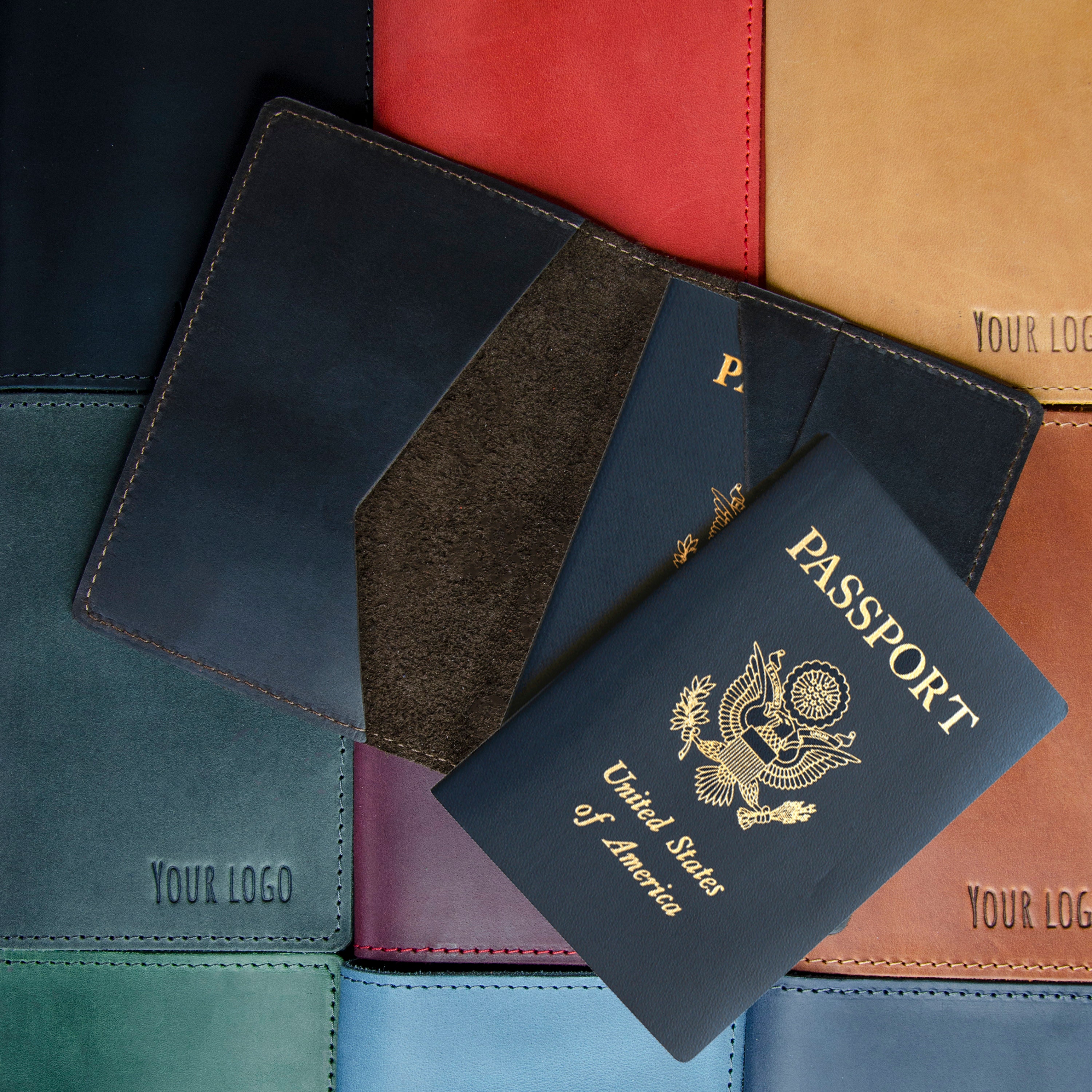 Personalized leather passport wallet and card holder good Etsy