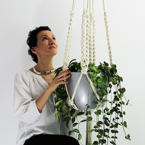 XXXL Macrame Plant HANGER, Macrame Plant Holder, Large Planter, Hanging Planter Large, Art Installation, Rope Art, 'LIDIA'