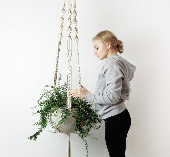 Extra Large Macrame Plant Hanger, Long Plant Hanger, Large Hanging