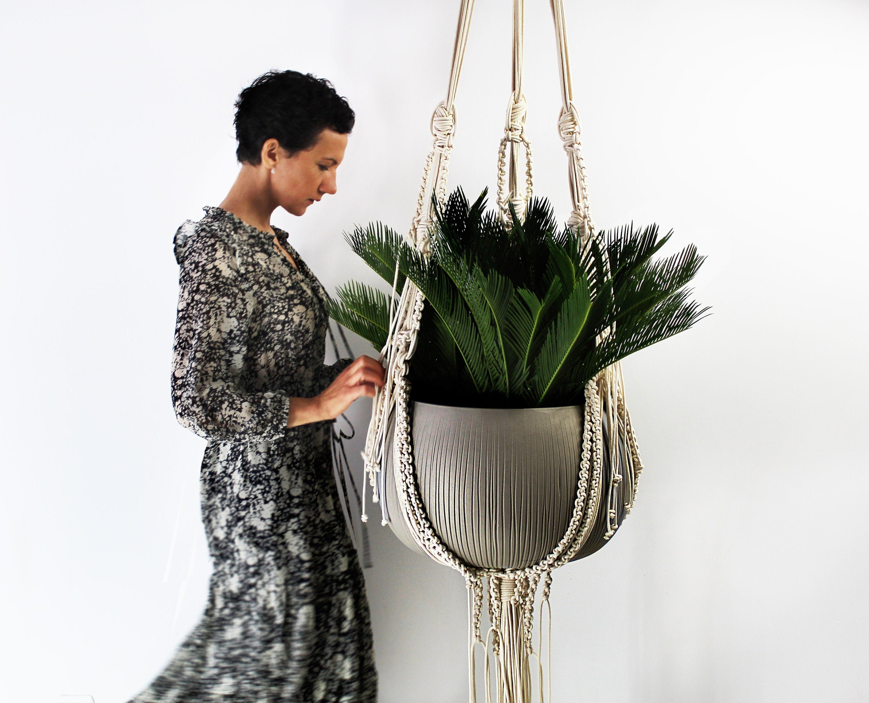 GIANT Plant Hanger Macrame, Plant Holder Large Macrame, Large