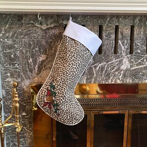 The Western Cowboy Santa ChristmasSweet Cow Face Stocking Western Cowgirl Cowboy Rodeo - Handmade in USA