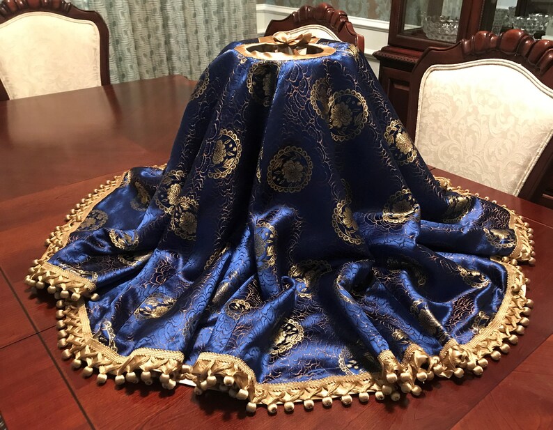 The Royal Blue Christmas Tree Skirt 54 inches