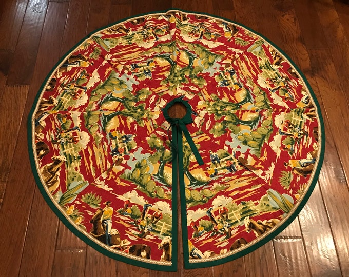 The Home on the Range Christmas Tree Skirt 54.5 Etsy