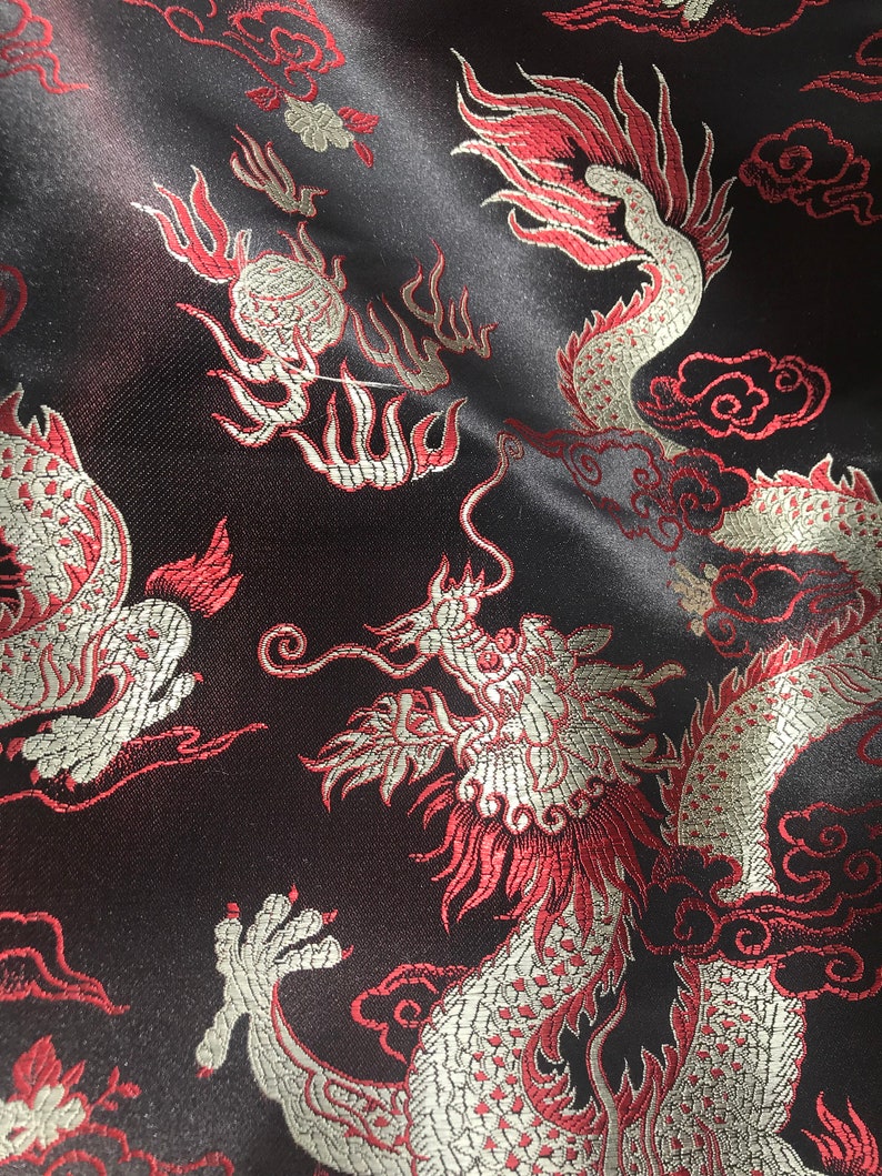 The Black Satin Dragon Christmas Stocking