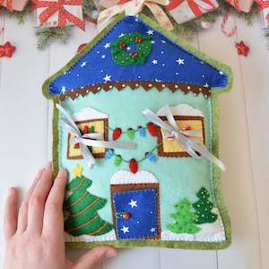 Christmas Felt Busy Board: Gingerbread House Activity Toy