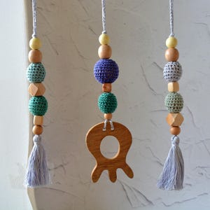 Nautical Baby Gym Toys: Crochet Beads, Juniper Octopus